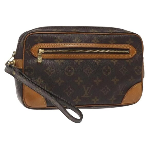 LOUIS VUITTON Monogram Marly Dragonne GM Clutch Bag M51825 LV Auth BA1900 - Picture 1 of 16